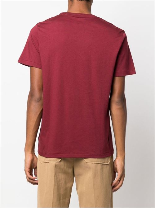 T-shirt uomo con scritta sul petto color bordeaux POLO RALPH LAUREN | 714862615008